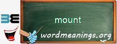 WordMeaning blackboard for mount